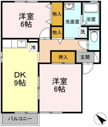 シェレナ山下 ⅩI棟の間取り