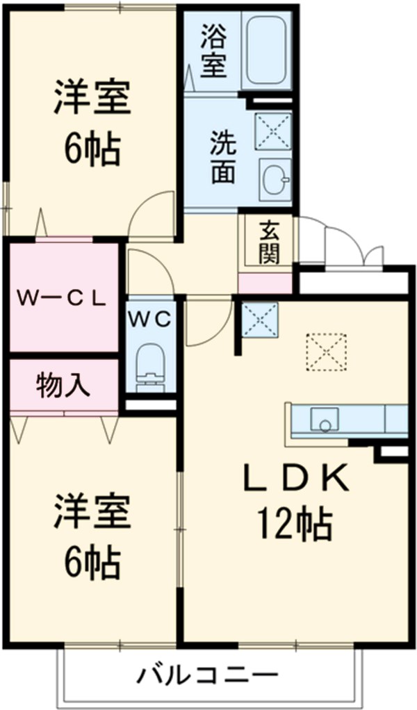 サニーフラットAの間取り