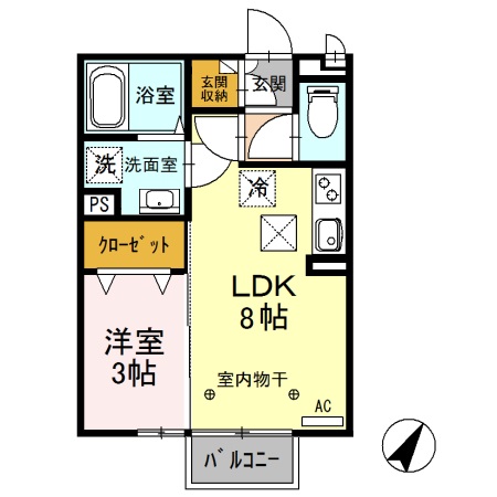 ヴィラ フォレスタ Bの間取り