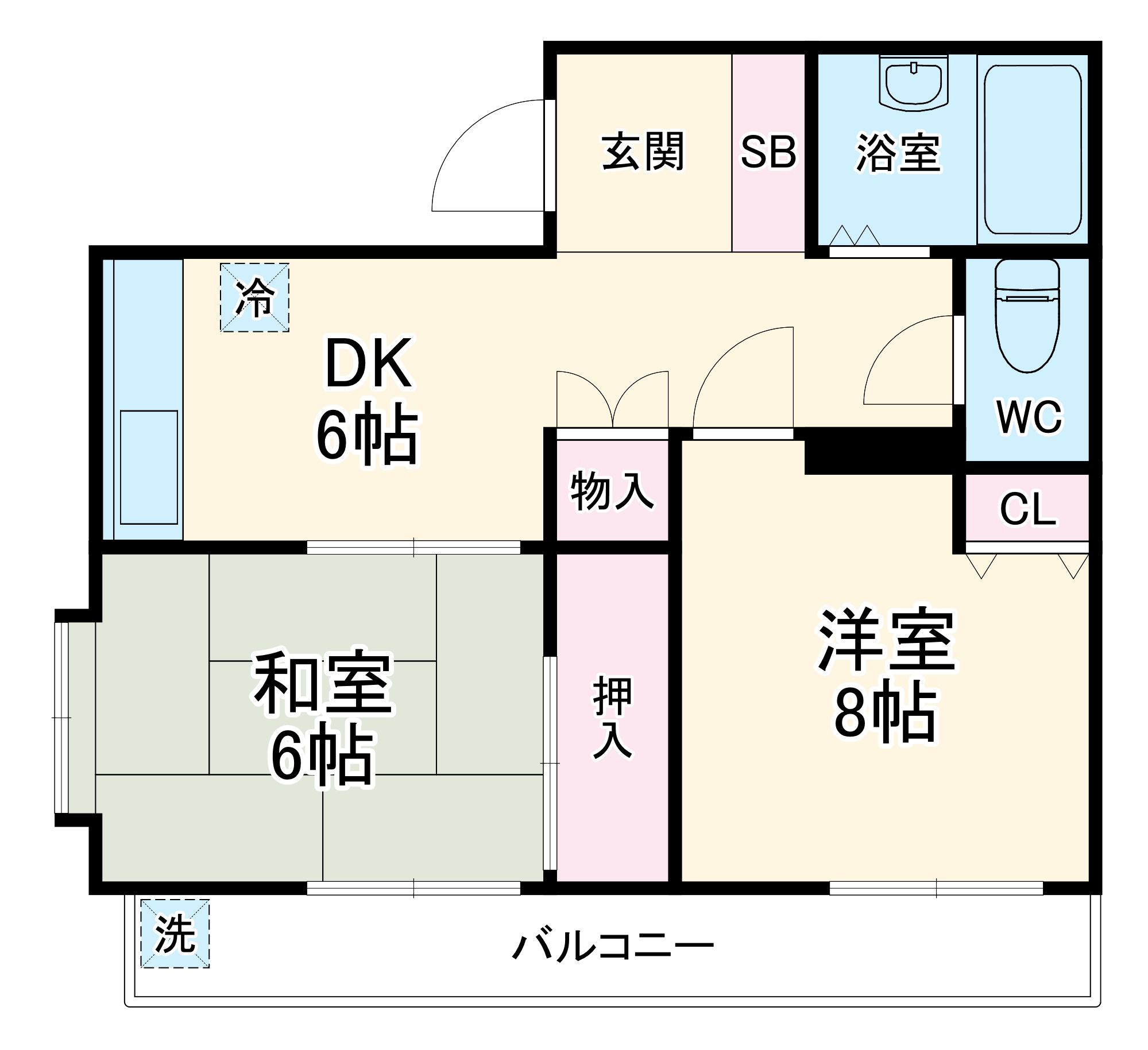 大倉山リバーサイドマンションの間取り