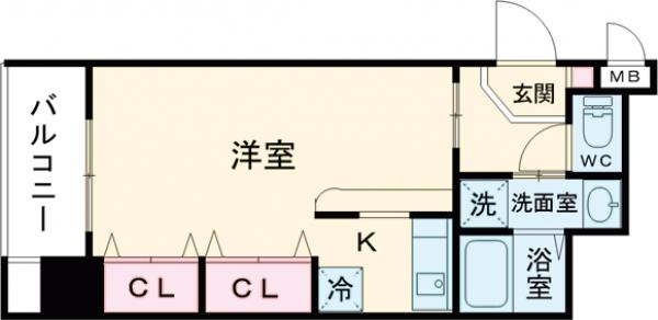 ラフィネス薬院イーストタワーの間取り