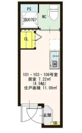 ハーモニーテラス野沢の間取り