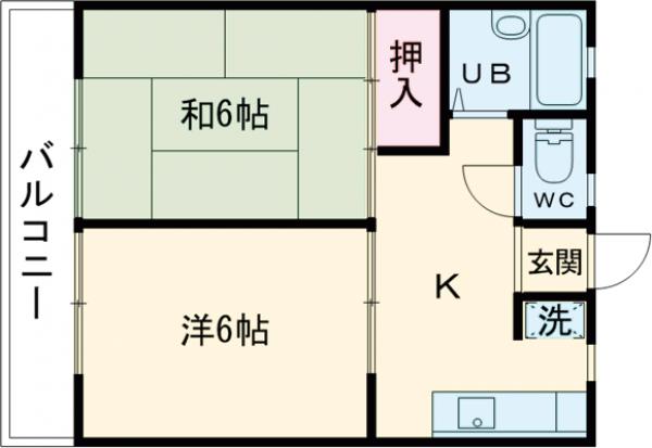 伸佐益ハイツの間取り