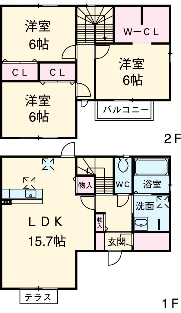 セジュールウィット井田町の間取り