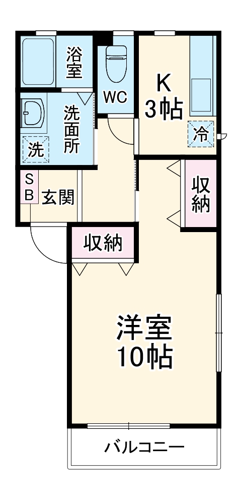 コーポプロスペールの間取り