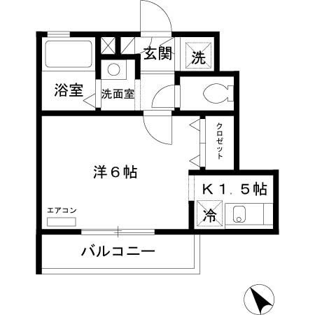 サンハウス中央の間取り