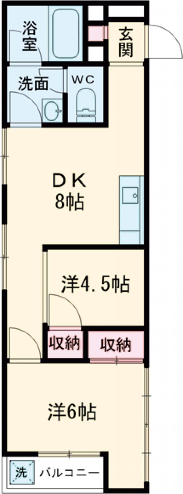 駒沢コーポラスの間取り