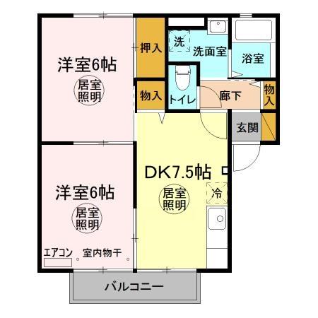 コンフォール B棟の間取り