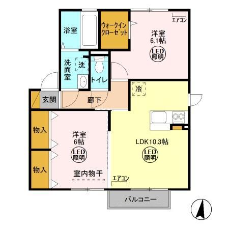 グランマーレ Gの間取り