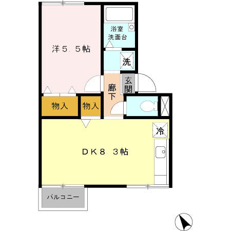 アパンション エクセルの間取り