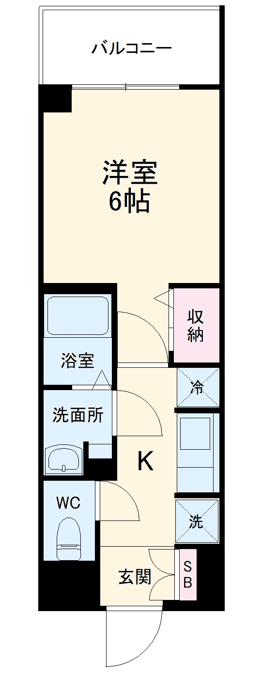下鶴間の完工年月(2022年1月)築の賃貸マンションの間取り