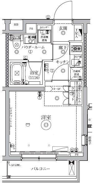 セジョリ新宿上落合・302号室の間取り
