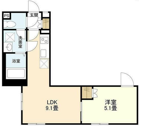 ウェルスクエアイズム目白EASTの間取り