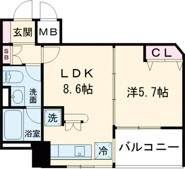 ソシア千歳烏山の間取り