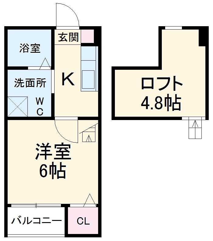ハピネス笈瀬の間取り