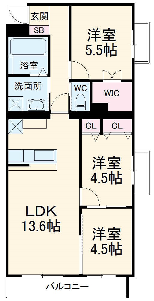 シェルフ藤の間取り