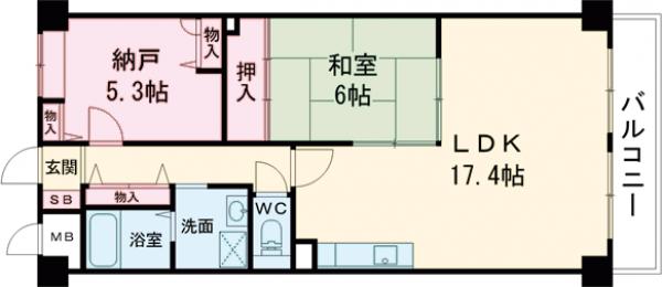 上桂エクセルハイツの間取り