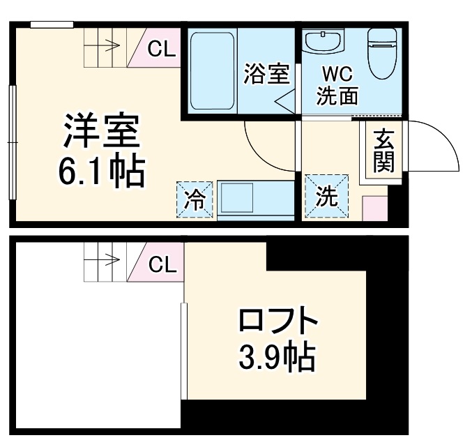 ハーミットクラブハウスよこはま丘の上の間取り