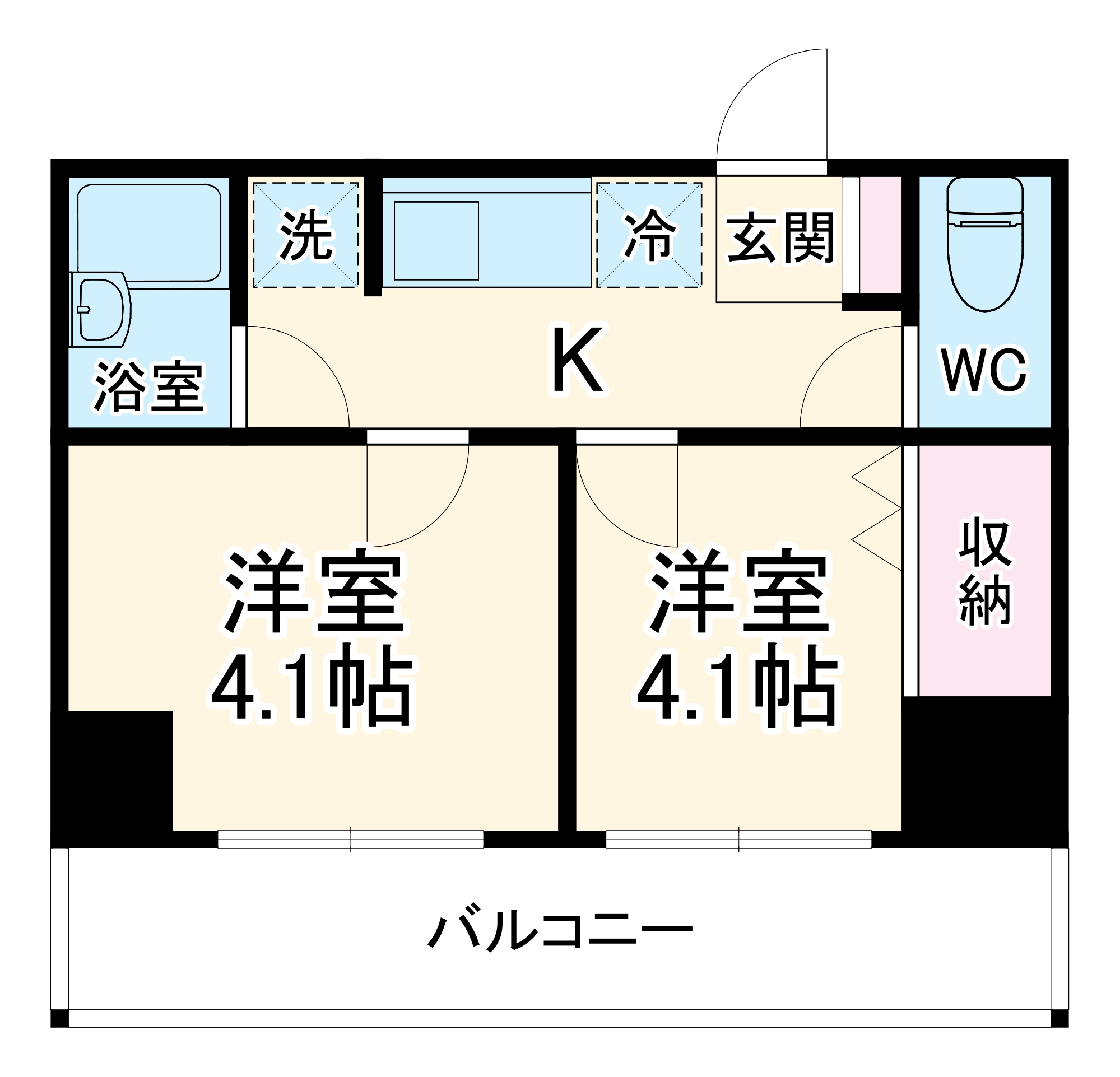 エクセレントアフィー横浜橋の間取り