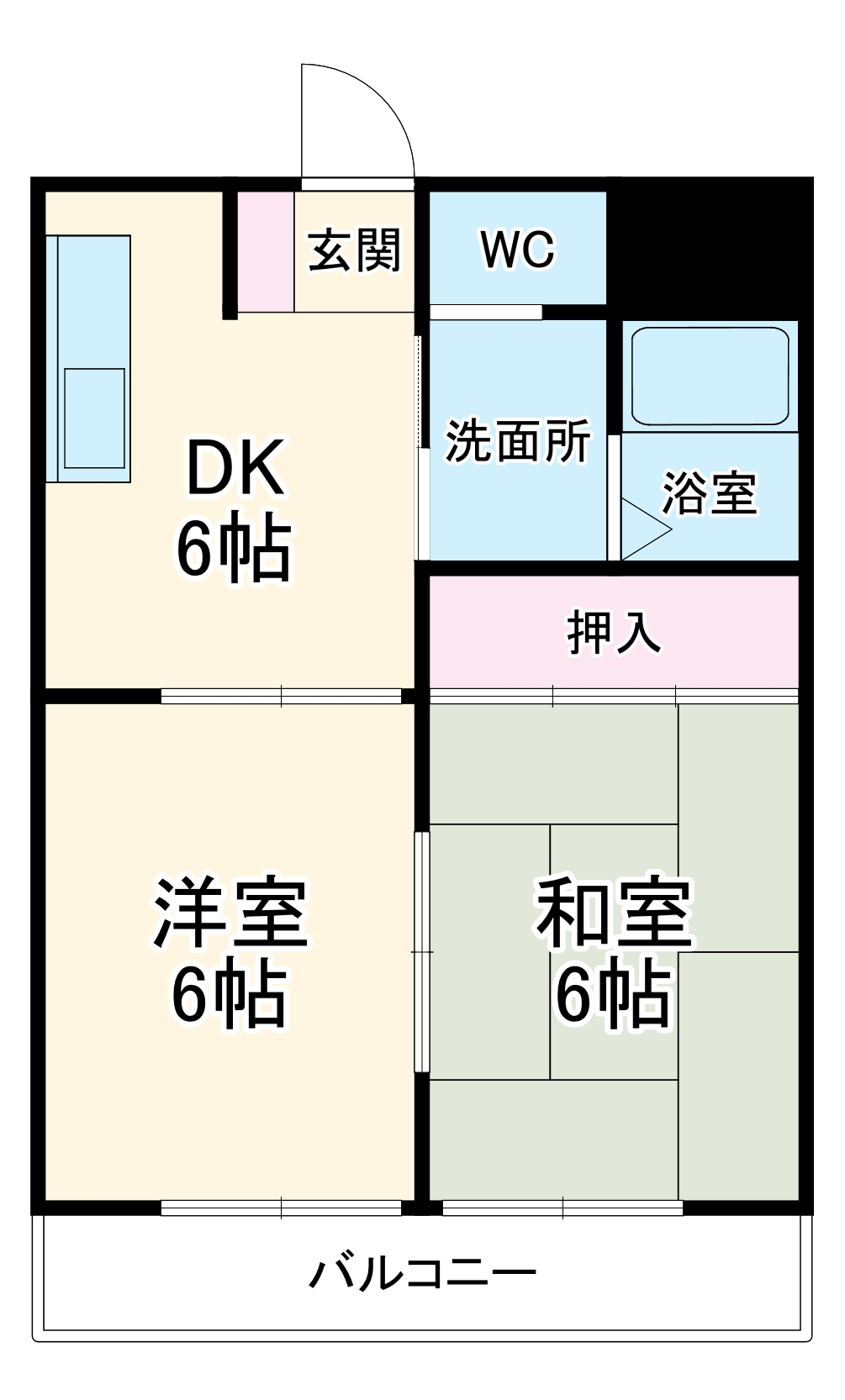 高丘ハイツの間取り