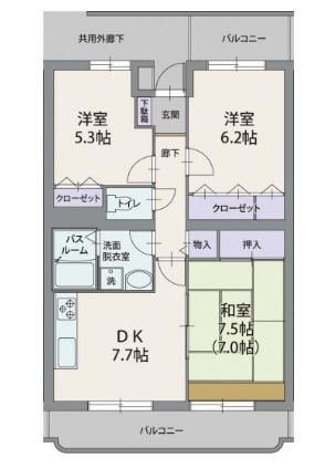 アウローラ上香貫の間取り