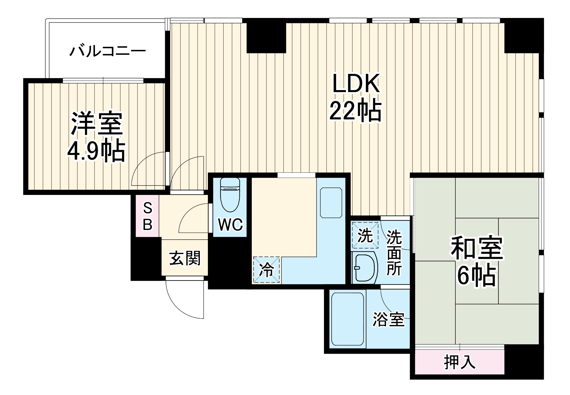 ストークタワー大通り公園Ⅰの間取り