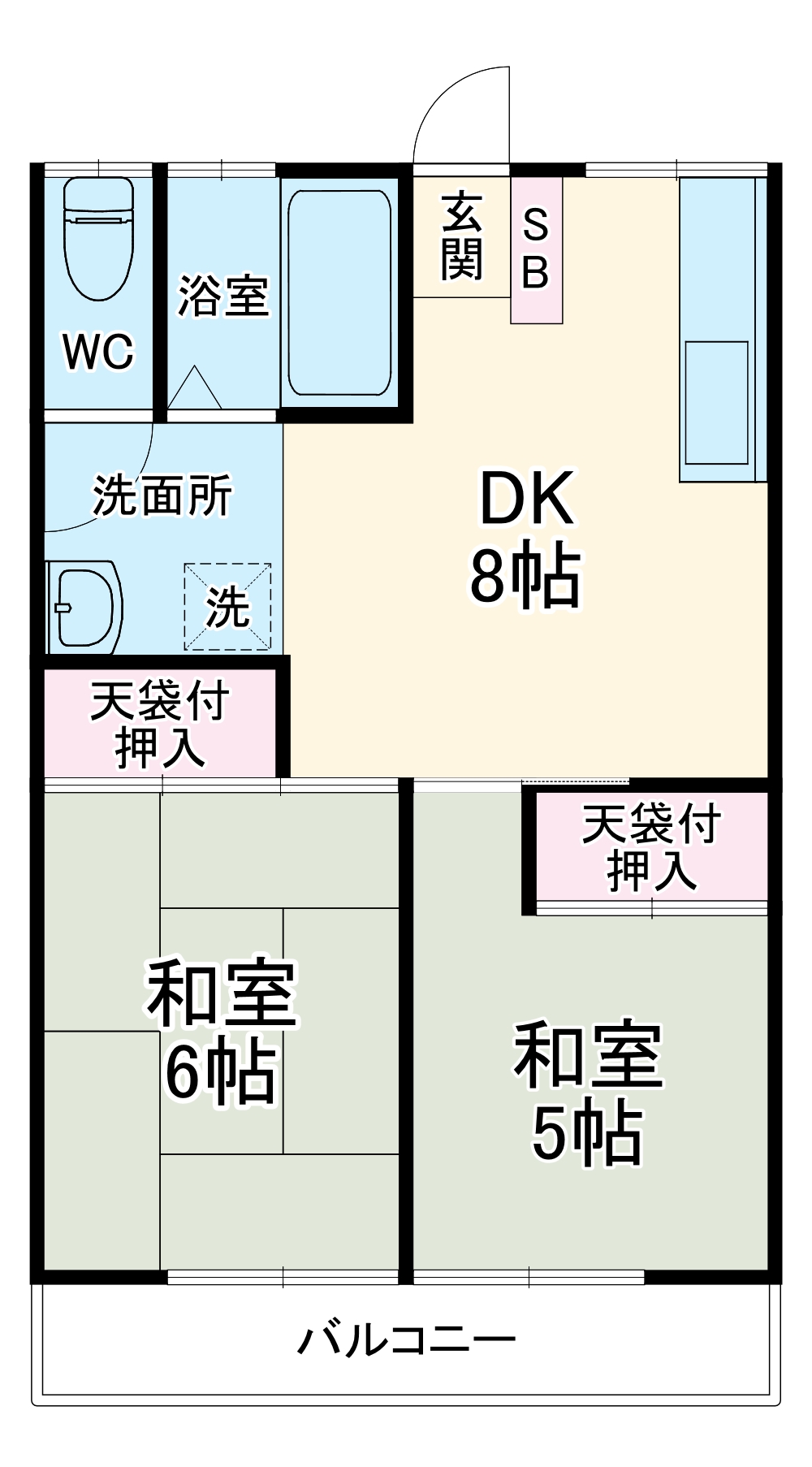 富士美コーポの間取り