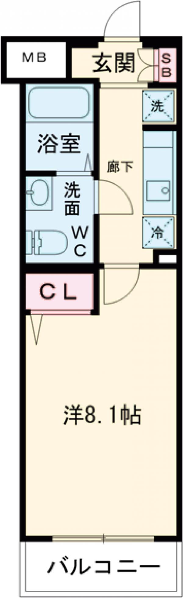 布田の完工年月(2022年1月)築の賃貸マンションの間取り
