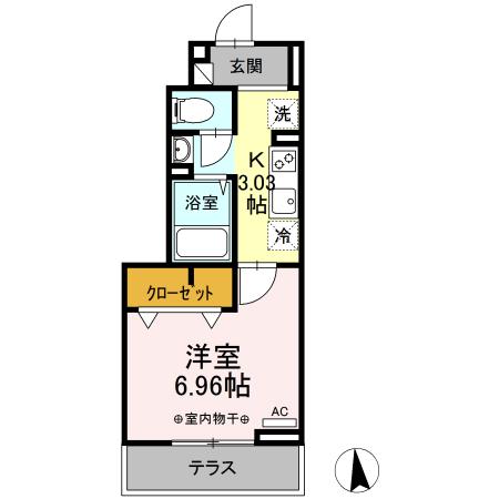 NSハイツIII 暁・110号室の間取り