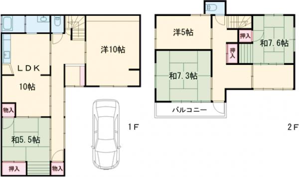 片山貸家の間取り