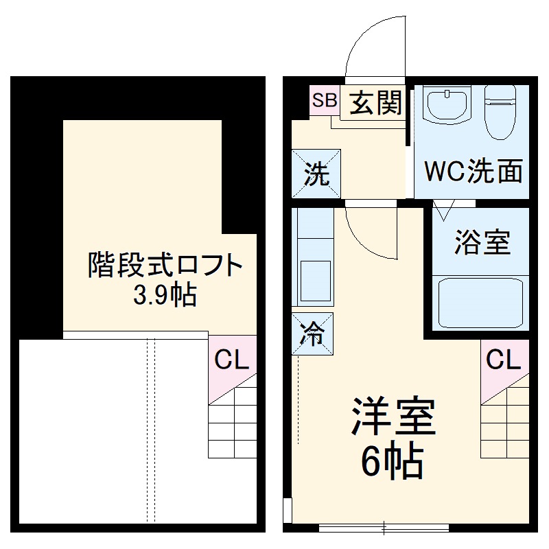 ハーミットクラブハウス能見台の間取り