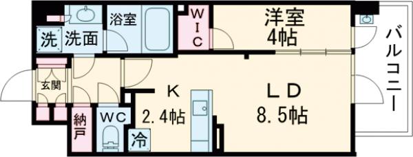 パークスフィア牛込神楽坂の間取り