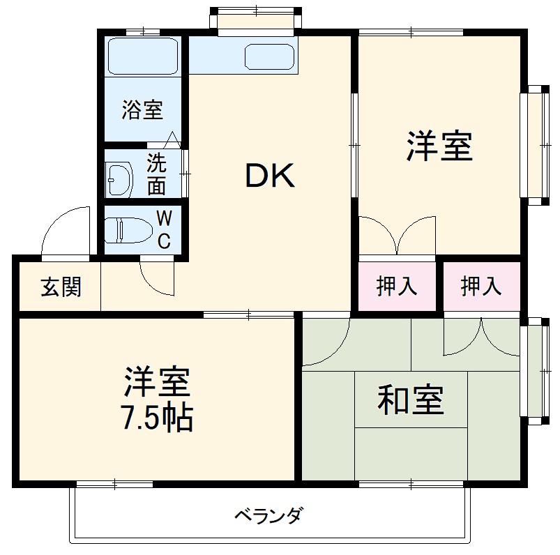 コーポユーカリ3の間取り