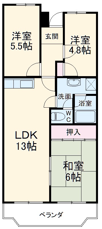 アベニューヒノワの間取り