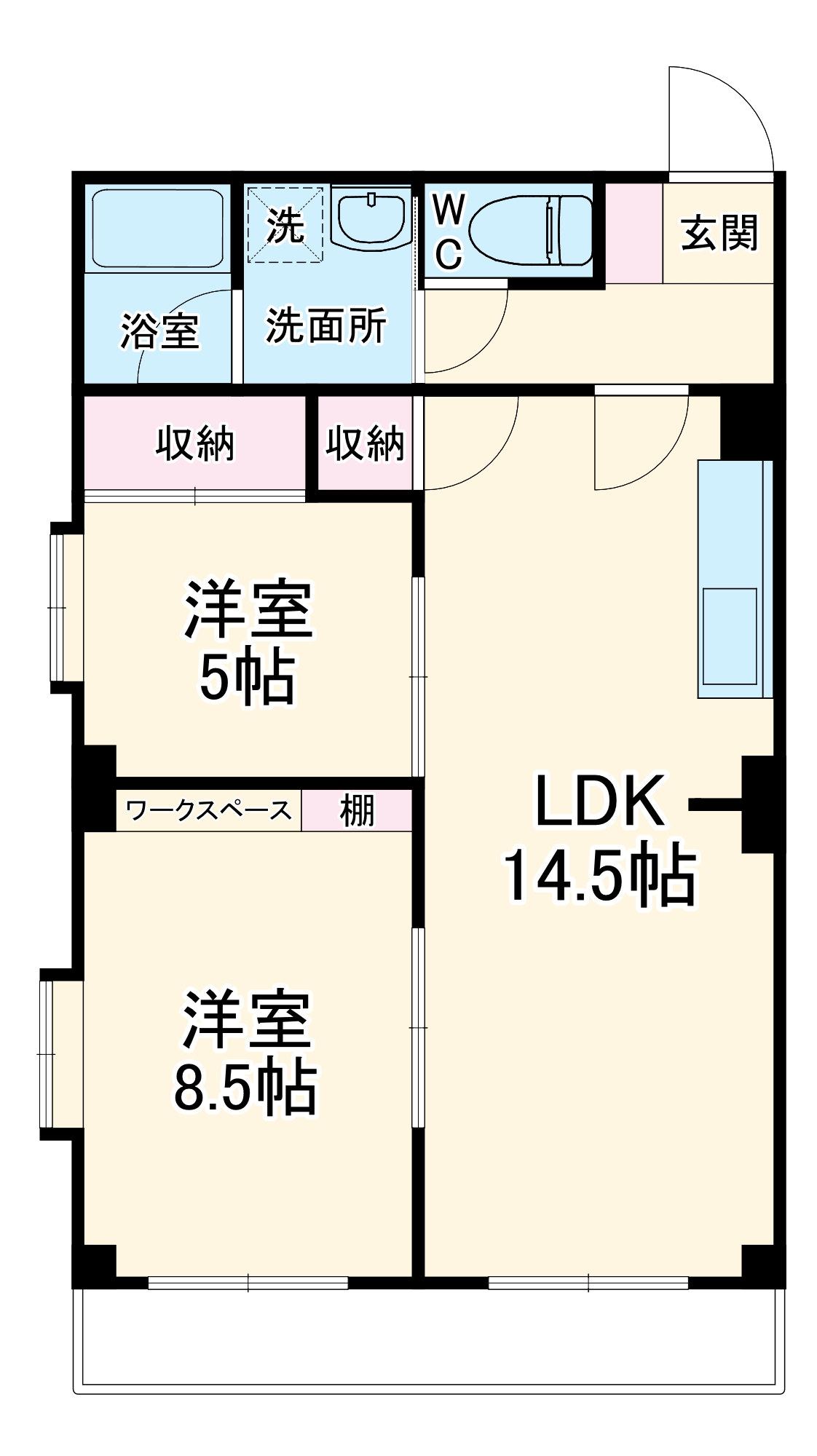 ヒラボウマンション富洲原の間取り