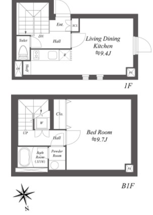 LEGALAND早稲田鶴巻町の間取り