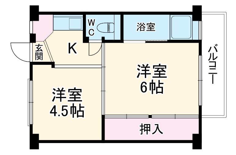 ビレッジハウス新開3号棟の間取り