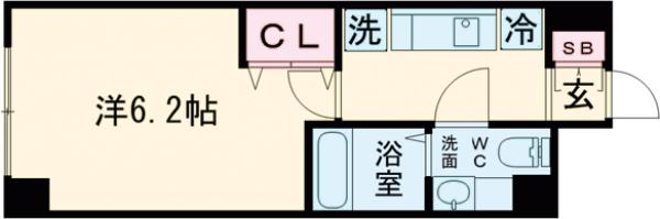 ウェルスクエアイズム中延の間取り