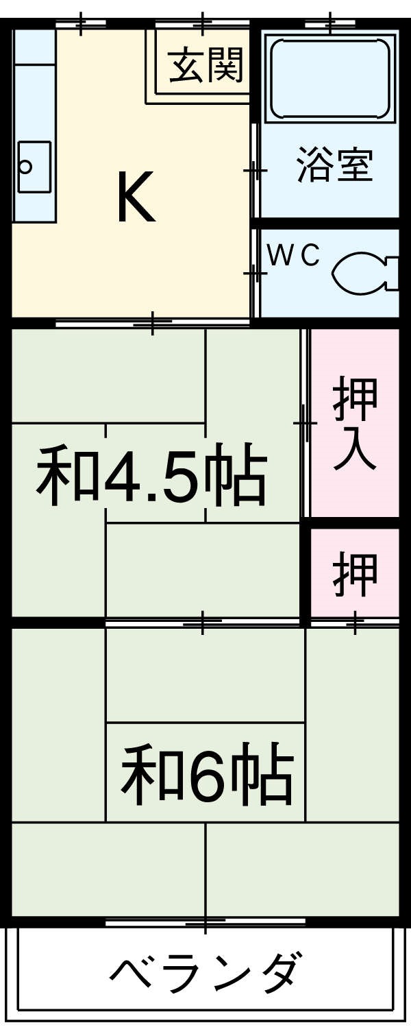 ハイツなが秀の間取り
