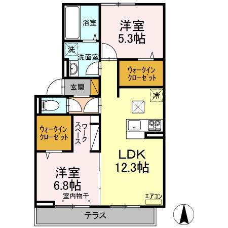 リヴィール ソワⅢの間取り
