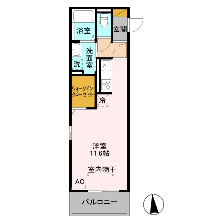 カスタリア Aの間取り