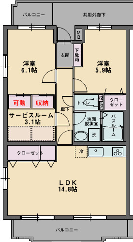 ソレイユMの間取り
