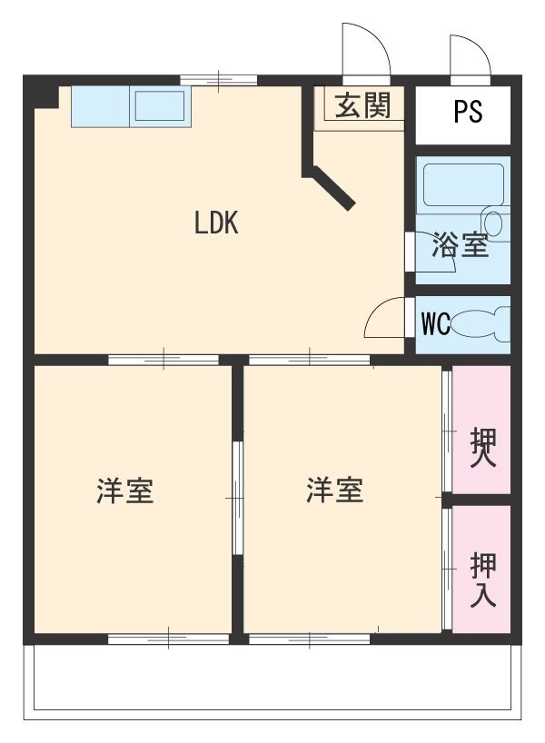ハイツ柿田の間取り