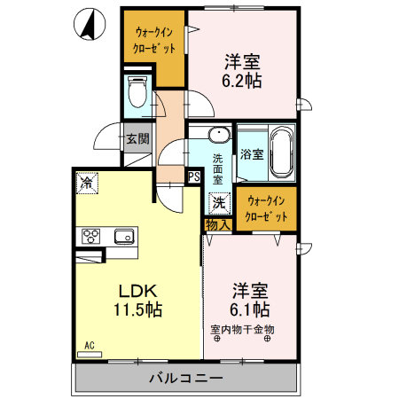 匠乃館Aの間取り