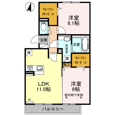 匠乃館　Ｃの間取り