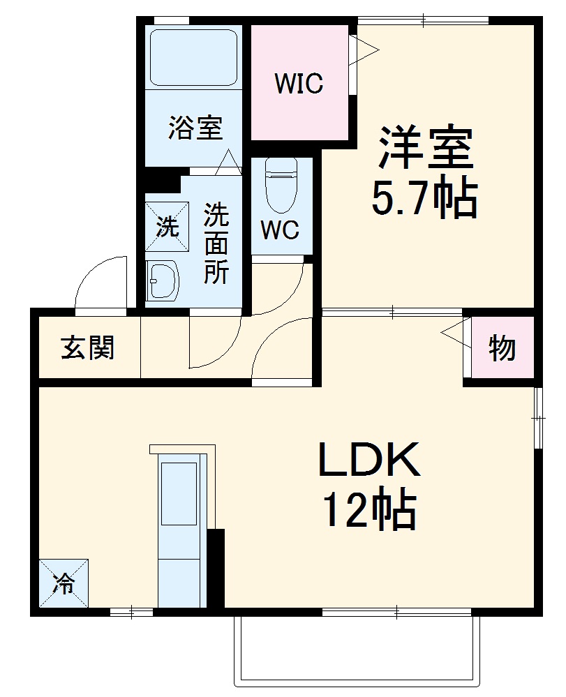 アーク・リヴェール Aの間取り