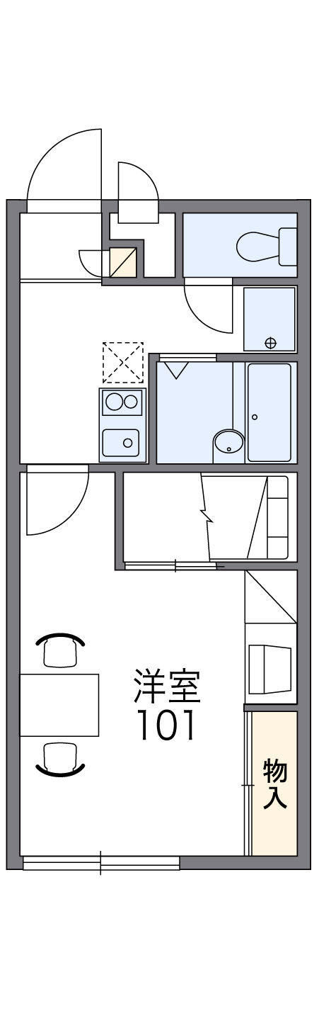 レオパレス赤池Aの間取り
