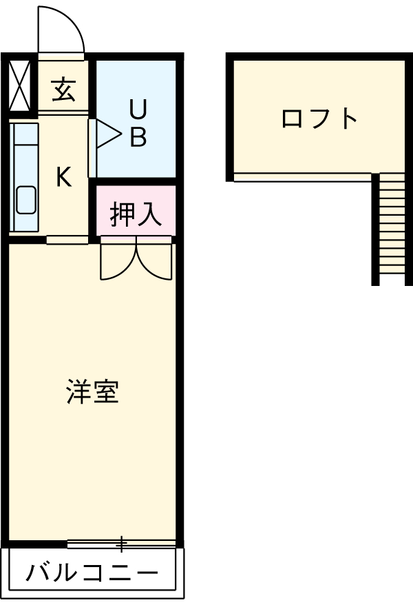 メゾンクレール・206号室の間取り
