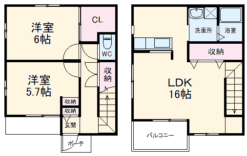 コーポマルミIの間取り