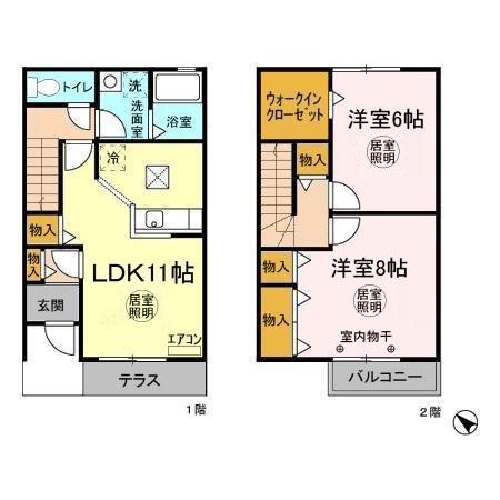 メゾネット・ボナールの間取り